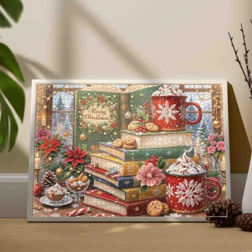 Christmas Books Jigsaw Puzzles 1000 piezas de rompecabezas con tema libro de Navidad 20x27 pulgadas miniatura 4