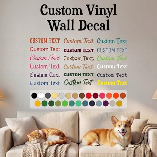 Custom Vinyl Lettering Decal for Walls, Windows, Doors, and Vehicles, Personalized Text Sticker for Home Decor or Business Signage, Indoor Outdoor Application, Custom Name Logo Quote Design