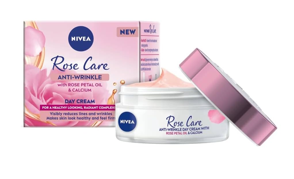 NIVEA Rose Care Anti-Wrinkle Day Cream (50ml), Anti-Wrinkle Face Cream with Nourishing and Anti-Oxidant Properties