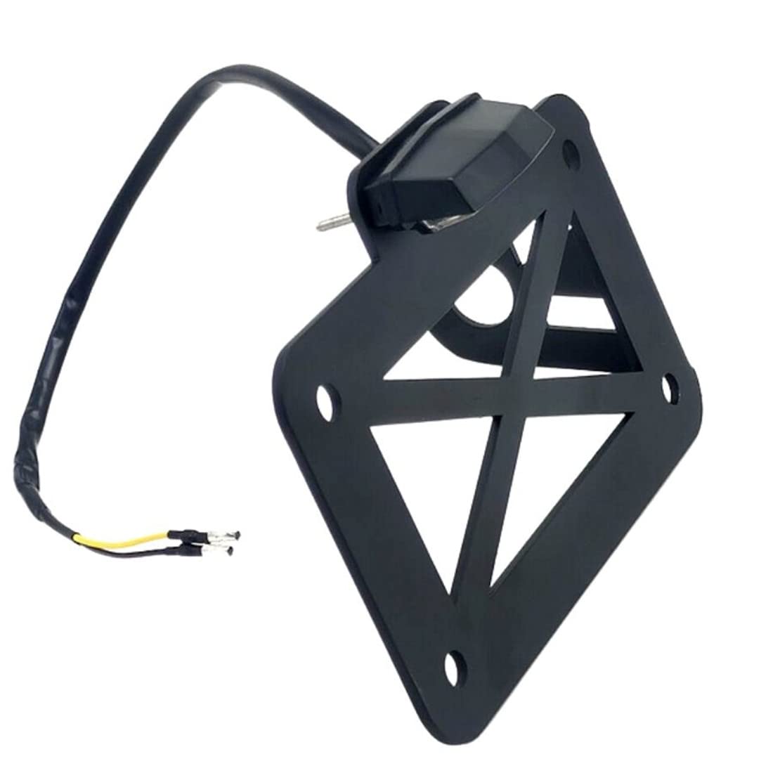 1 ensemble de lumière de plaque d'immatriculation LED à montage latéral pour moto, support universel de numéro d'immatriculation de moto avec feu arrière