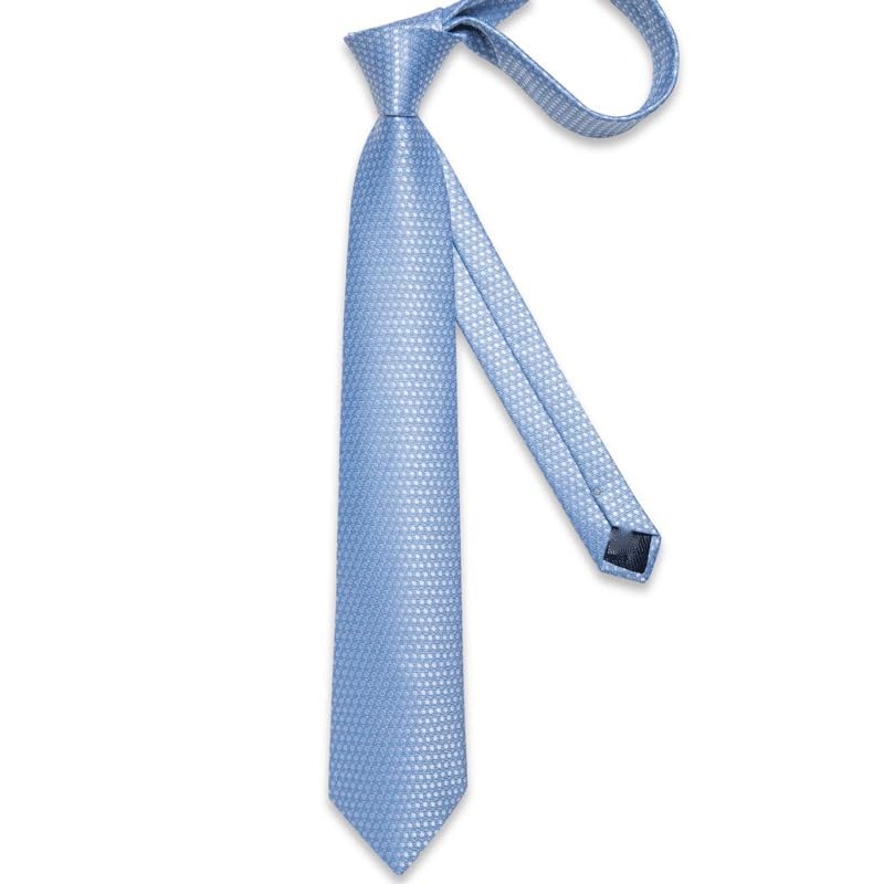 Corbata de seda con diseño a cuadros y cachemira para hombres miniatura 5
