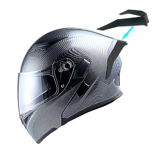 1Storm Motorcycle Modular Full Face Helmet Flip up Dual Visor Sun Shield: HB89 Carbon Fiber Black