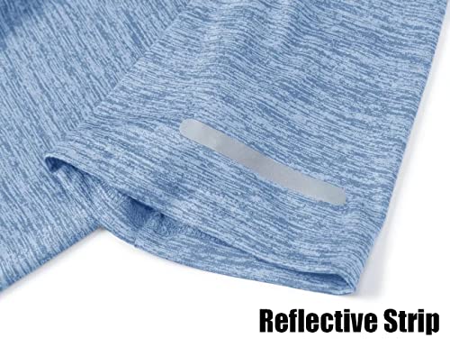 Magcomsen Outdoor Shirts Women Breathable Shirts Quick Dry Hiking Shirts Summer Shirts Fishing Shirts Yoga T-Shirts Activewear Tennis Shirts Light Blue #TOP23