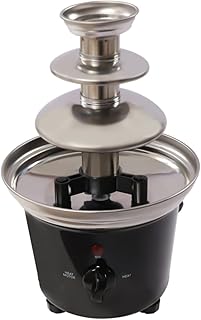 3 Tier Stainless Steel Luxury Cheese Cascading Fondue Chocolate Fountain Machine with Fruit Plate and Practical Fork for Birthday Party,Wedding Celebration