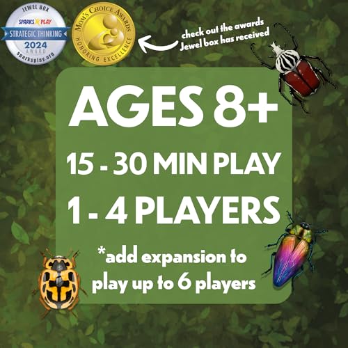 Lovemore Games Jewel Box Family Board Game - Strategic Tile Placement Game for Kids and Adults with 75 Unique Beetles - Great Educational Game for Ages 8+, 1-4 Players, 15-30 Minutes - Image 3