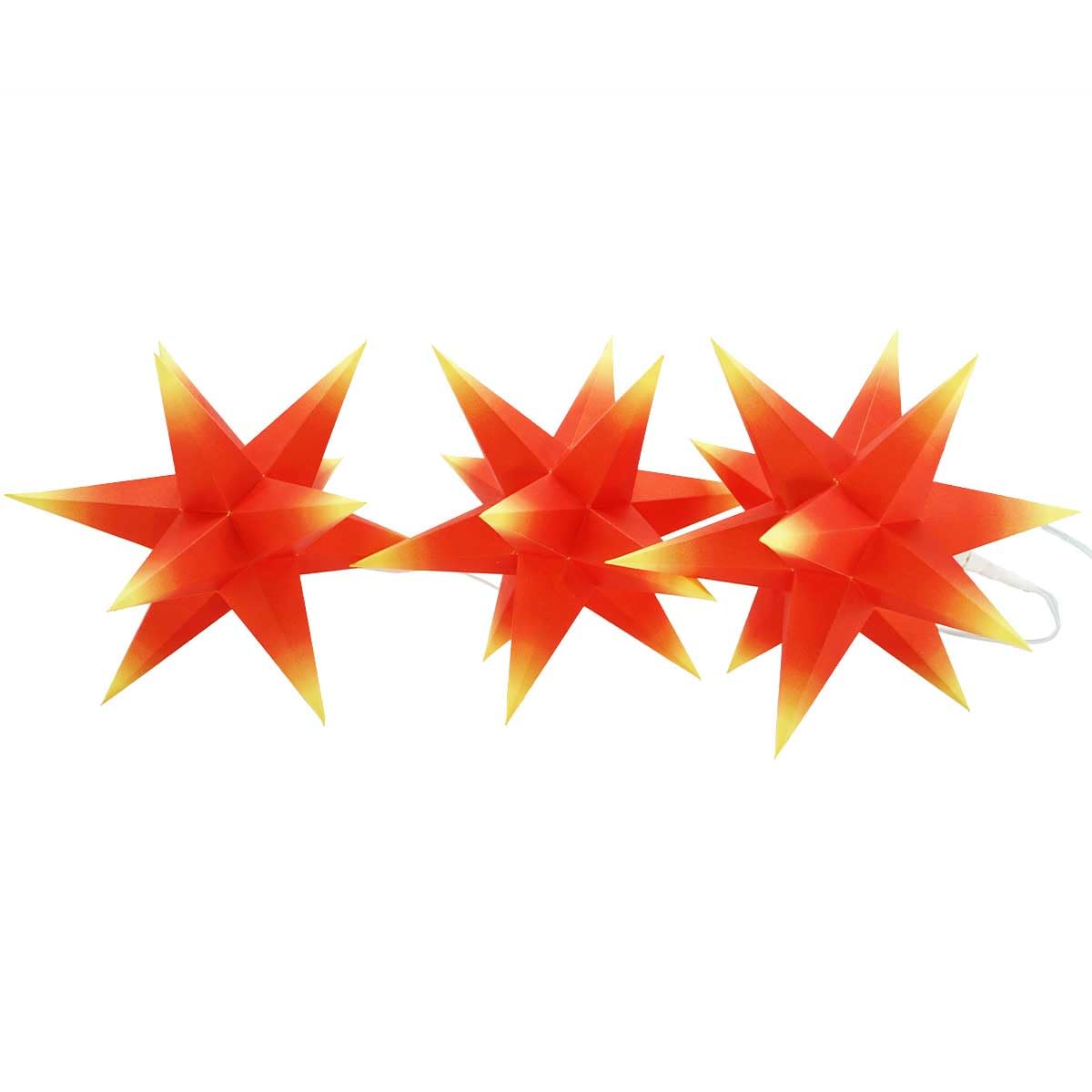 Marienberger Adventssterne 3-Set rot/gelb