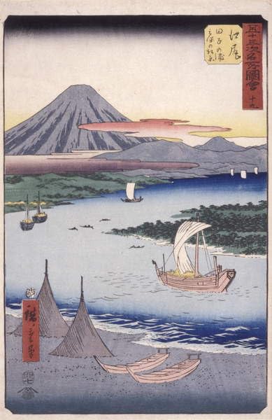Peinture Décorative sur Toile Ejiri Hiroshige de qualité galerie d'art 60x90cm