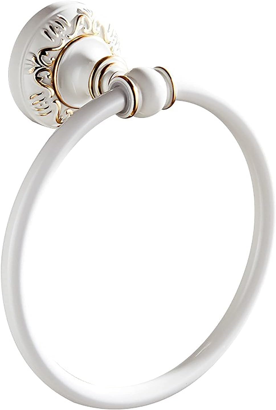 Towel Warmers,Towel Holders for Bathrooms Towel Rail Round Towel Holder for Bathroom Wall Towel Rack Antique Aluminum Towel Bar Set/White Efficency