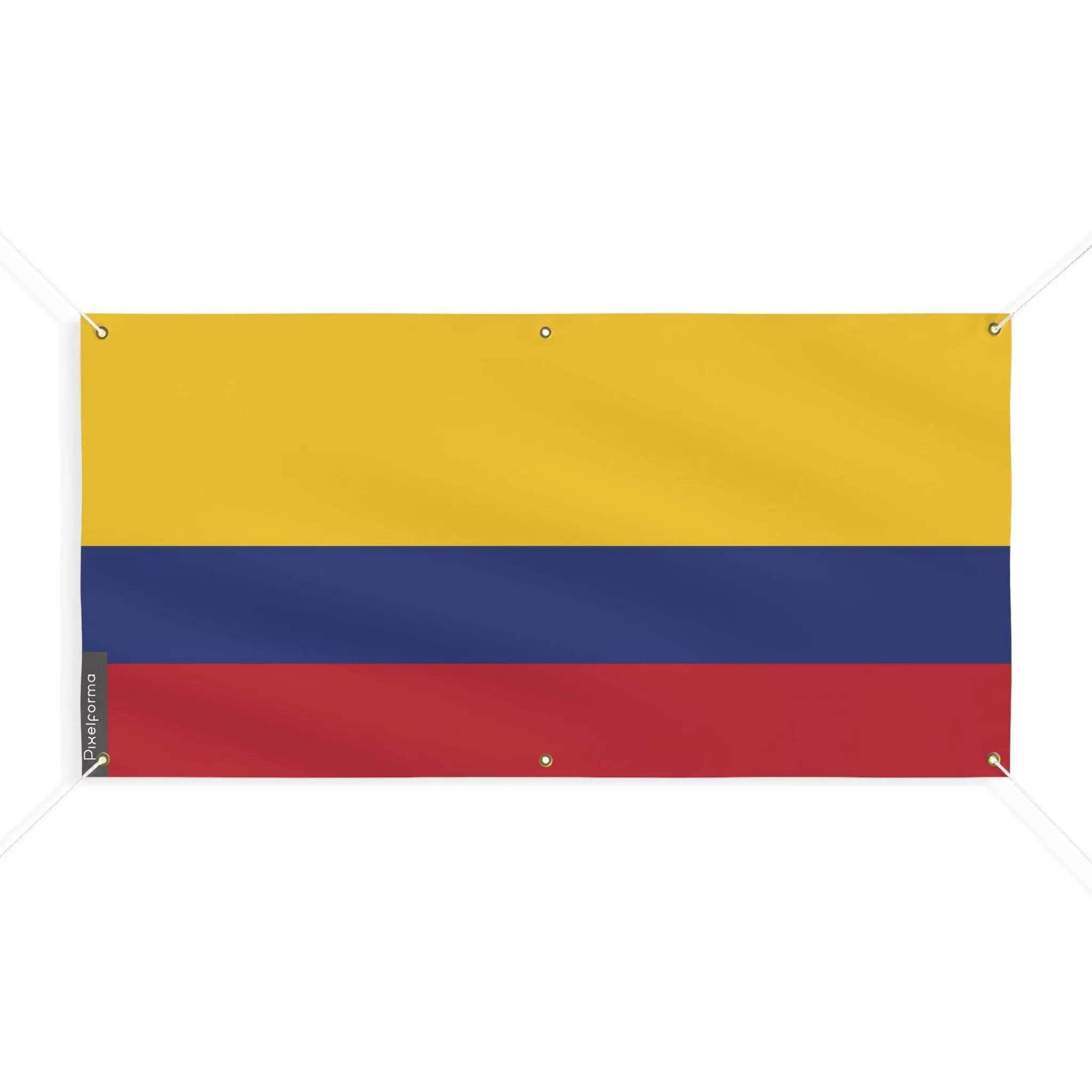 Drapeau de la Colombie à 6 oeillets en taille M avec finitions soignées - 4