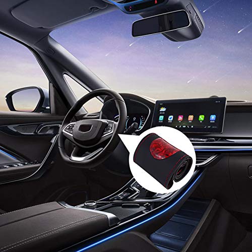 FAVOMOTO Capa Do Volante Do Carro Couro Inverno Quente Antiderrapante Caixa Do Volante Do Carro Prot