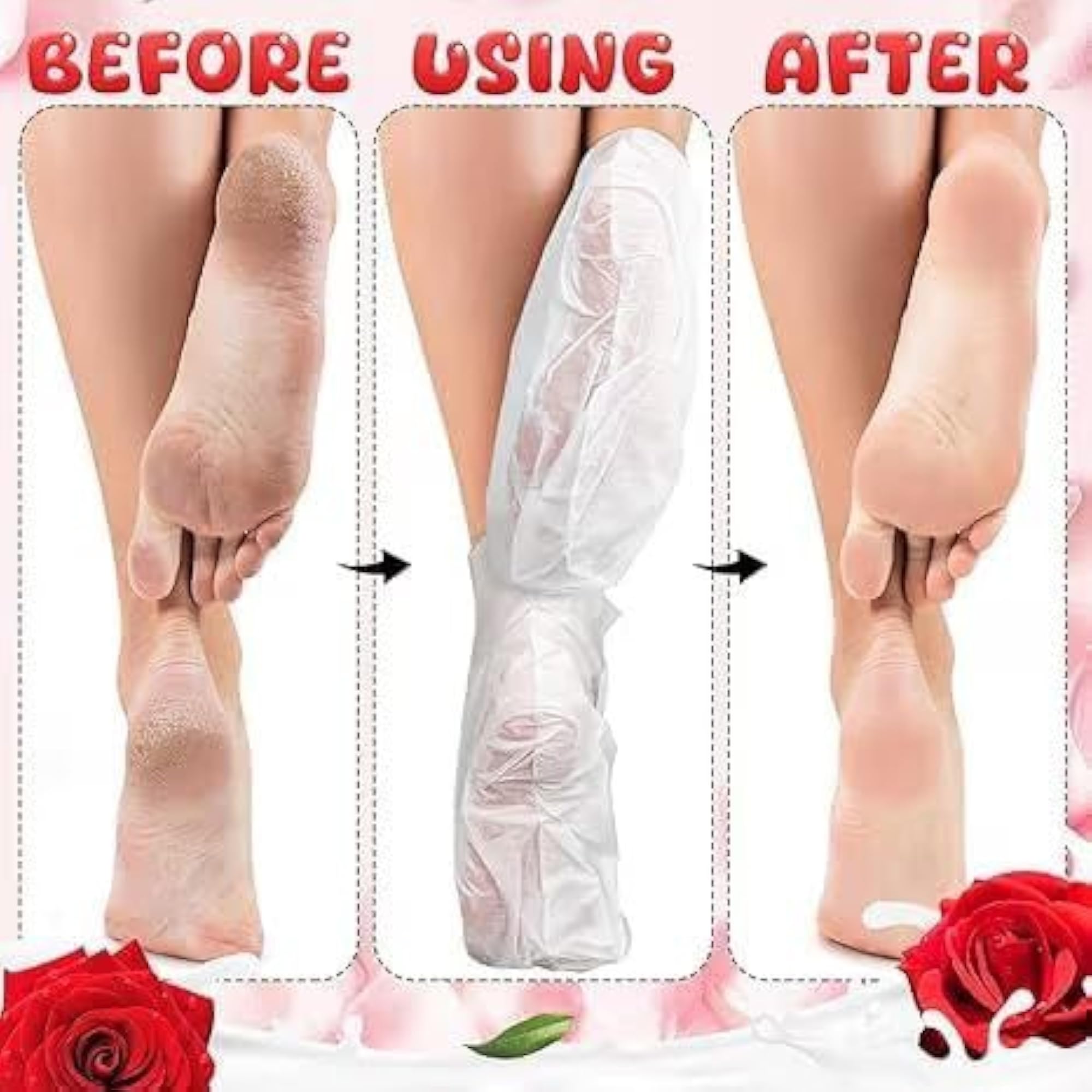 1 Pair Rose Foot Peeling Mask for Dead Skin Removal