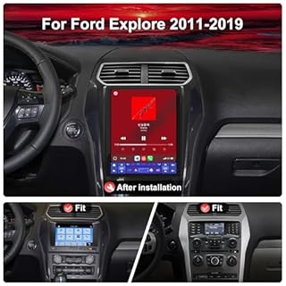 （4GB + 64GB） Car Radio Stereo Upgrade for Ford Explorer 2011-2019, 8 Core Head Unit, 12.1 Inch Touch Screen with CarPlay/Android Auto,Fm/Am, GPS,Backup Camera