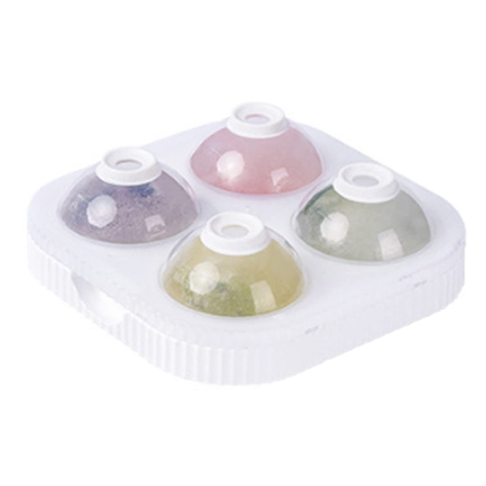 Tsophreniq 4 Holes Flexible Round Shaped Trays Makers Tools for Kitchen Round Tray