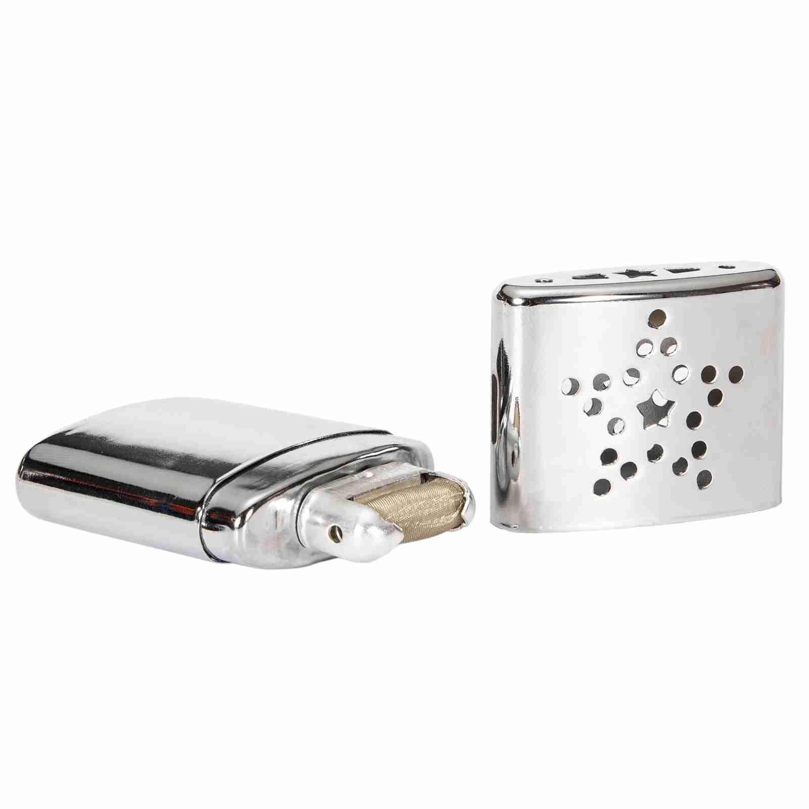 Keenso Refillable Hand Warmer, Hand Warmer with Pouch for Camping Hiking, Zinc Alloy, 9 * 5 * 2 Cm, 60g, 2.1oz (2)