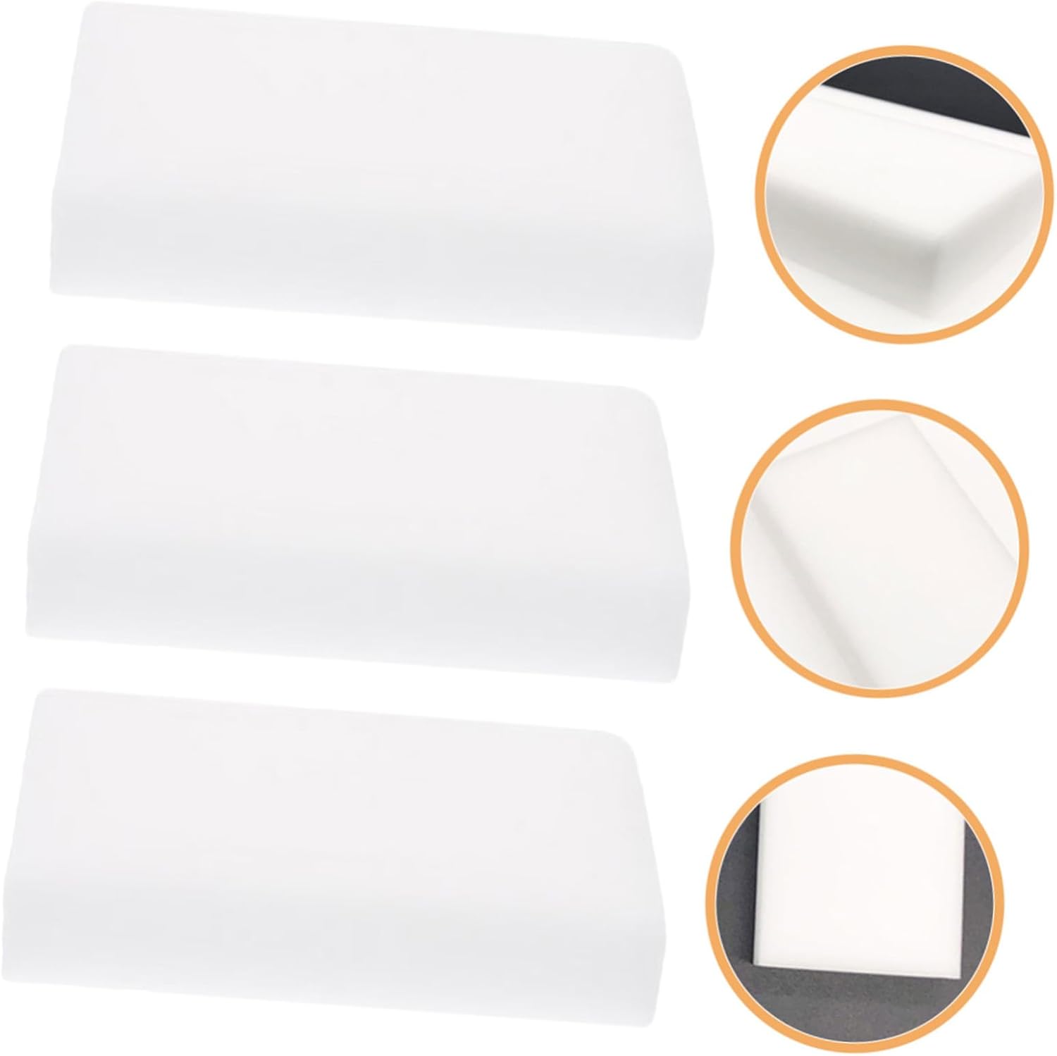 50pcs White Sponge Eraser Cleaning Blocks Multi-Functional Sound Absorbing Foam Pads for Floor and Studio Foam Panels Noise Reduction and Deep Scrubbing