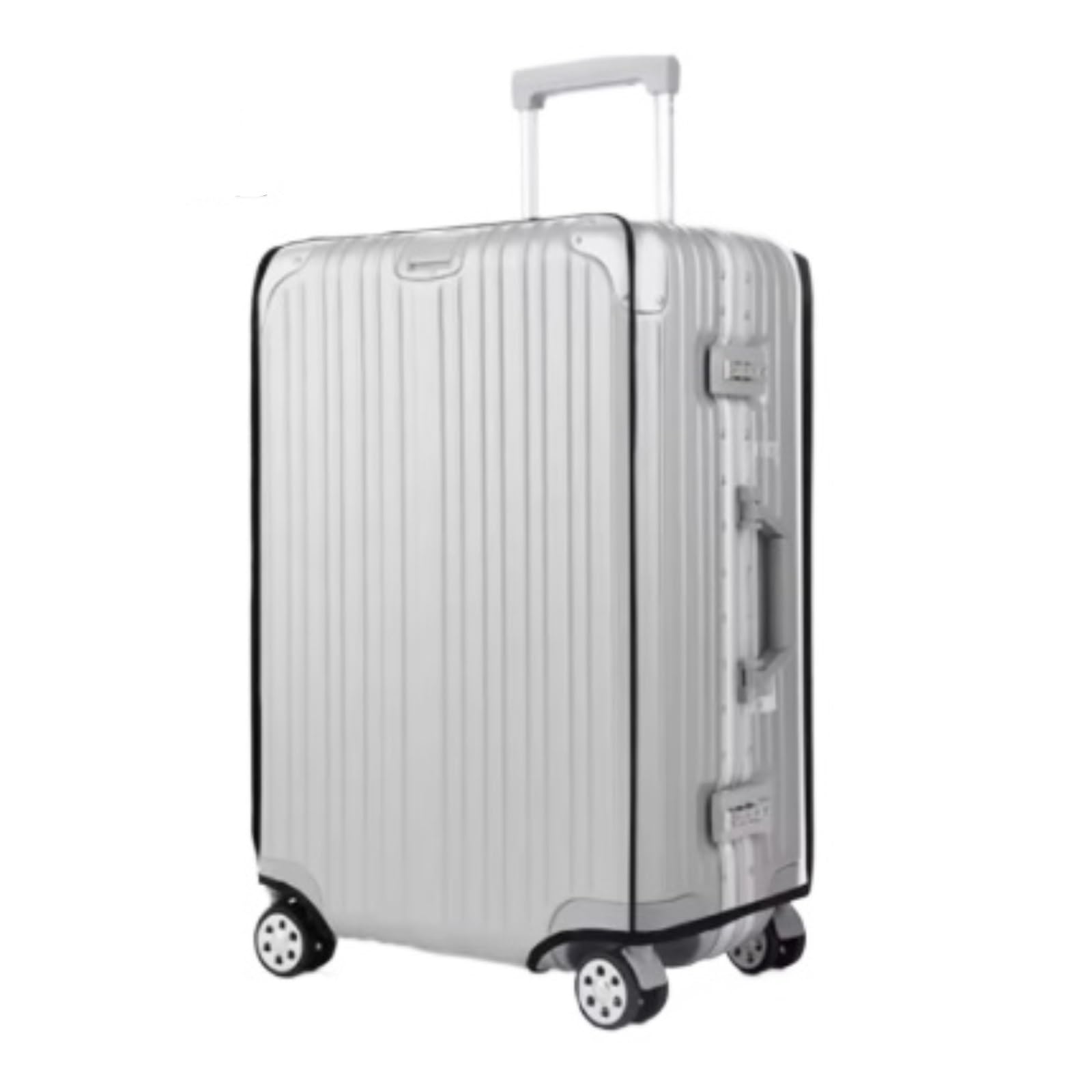 2 pezzi di copertura protettiva for bagagli in PVC trasparente for con ruote esterna resistente all'usura Per Valigie(22 inches)