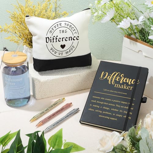 Image of Funnymoom 7 Pcs Difference Maker Gift Thank You Gifts for Women Employee Appreciation Gifts Set for Graduation Teacher Nurse