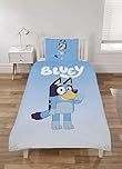 dreamtex BLUEY Single Duvet Set Reversible Bedding Featuring Bluey Wave