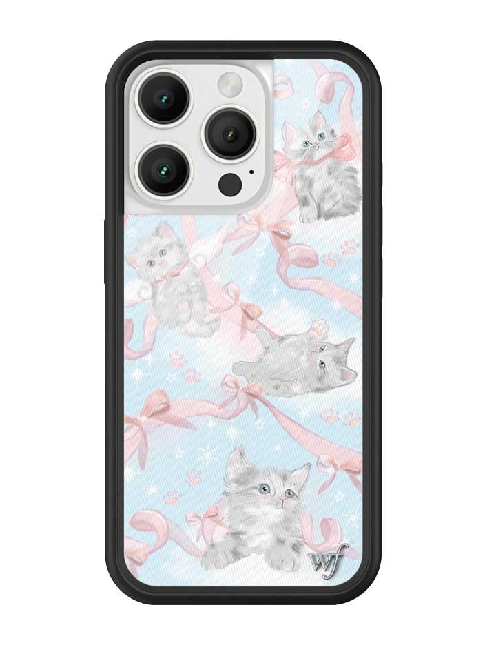 Image of Wildflower Cases - iPhone 16 Pro Compatible - Kitten Around | Impact-Certified 6.5 ft Drop Protection Case, Raised Protective Bumper, Cute Aesthetic Design, Women-Owned Small Business