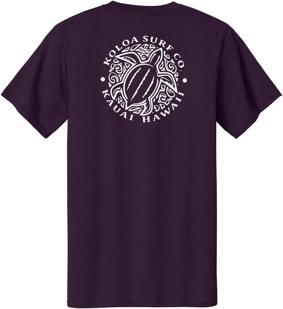 Koloa Surf Hawaiian Honu Turtle Heavyweight Tees in Regular,l Big and Tall Sizes