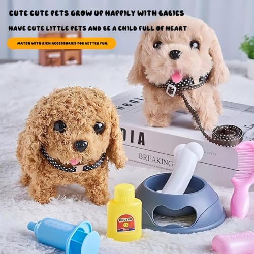 SansRealmL Elektrischer Hund für Kinder, Spielzeug Hund Der Bellt und Läuft, Batteriebetrieben, ideales Kinderspielzeug