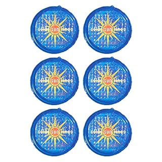 Solar Sun Rings Portable Above Ground Inground Swimming Pool Hot Tub Spa Heating Accessory Circular Heater Solar Cover, Blue (6 Pack)