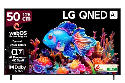 Image of LG 126 cm (50 Inches) QNED 8C Series 4K Ultra HD (3840 x 2160) Smart webOS QNED AI TV 50QNED8CA6A