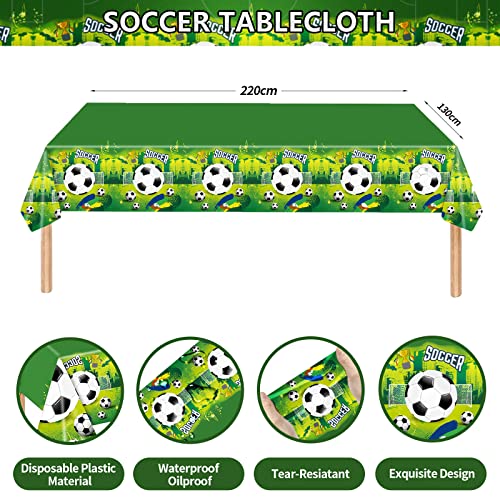 Soccer Birthday Party Decorations Boys - 106Pcs Soccer Birthday Party Supplies Including Soccer Birthday Backdrop, Soccer Balloon Arch/ Garland Kit, Soccer Tabblecloth For Men #TOP3