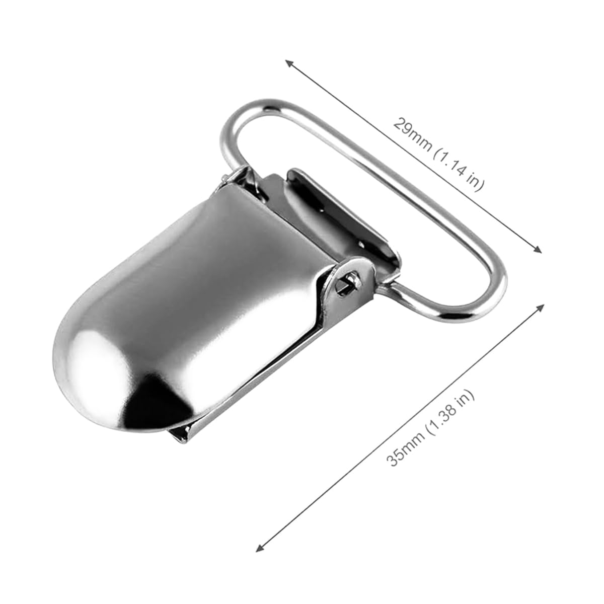Ludom 20 clip per bretelle, accessori di riparazione, per realizzare portaciuccio, ganci per bavaglini (25 mm)