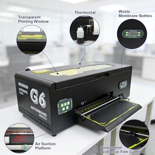 Image of A3 DTF Printer, 1390 Direct to Film Printer for DIY T-Shirt, DTF Transfer Printing Machine with White Ink Circulation & Automatic Cleaning (A3 Printer +Software + Ink + Film +250g Powder)