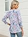 IECCP Business Casual Tops for Women 3/4 Length Sleeve Womens Tops Women's Summer Blouses Smocked Womans Top T-Shirts for Women,M