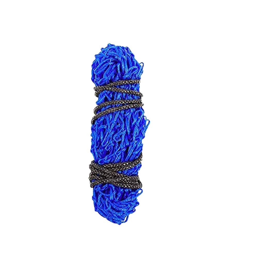 TopHomer 1 Pcs Horse Hay Net Bag, 36" Nylon Rope Hanging Slow Feed Hay Feeder with 5" Holes for Trailer and Stall, Simulates Grazing, Reduces Waste (Blue)