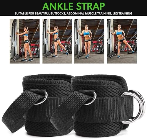 Bolivia Halat Makinesi Bilek Askısı: Ayarlanabilir D-halka, yüksek dayanıklı, kadın/erkek için. Bacak & kalça egzersizlerine uygun profesyonel kelepçe - Görsel 6