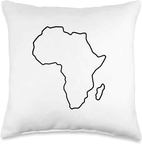 Map, Minimal, Love Africa Throw Pillow, 16x16, Multicolor