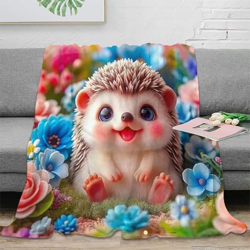 Couverture de lit hérisson plaid moelleux 200x230cm, idée cadeau originale pour la maison