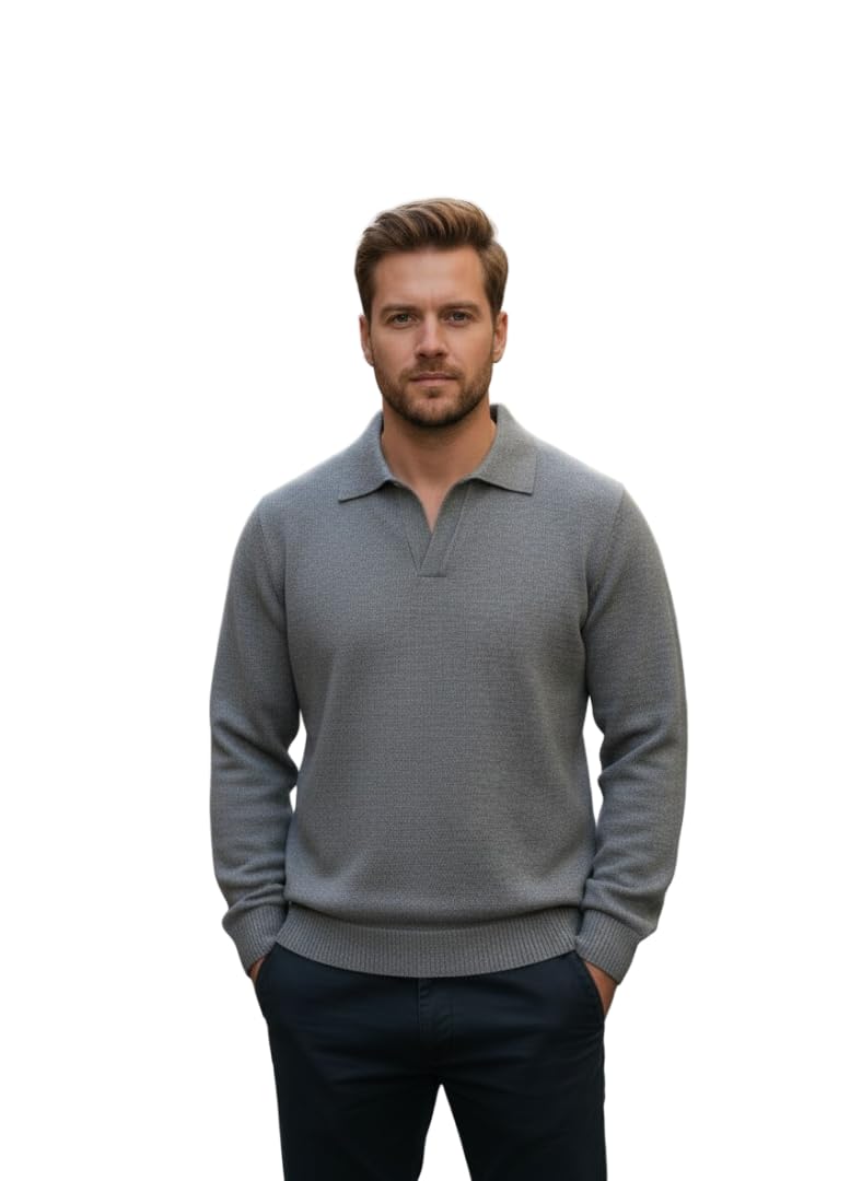 Men's Winter Collor Neck Solid Sweater-image-28
