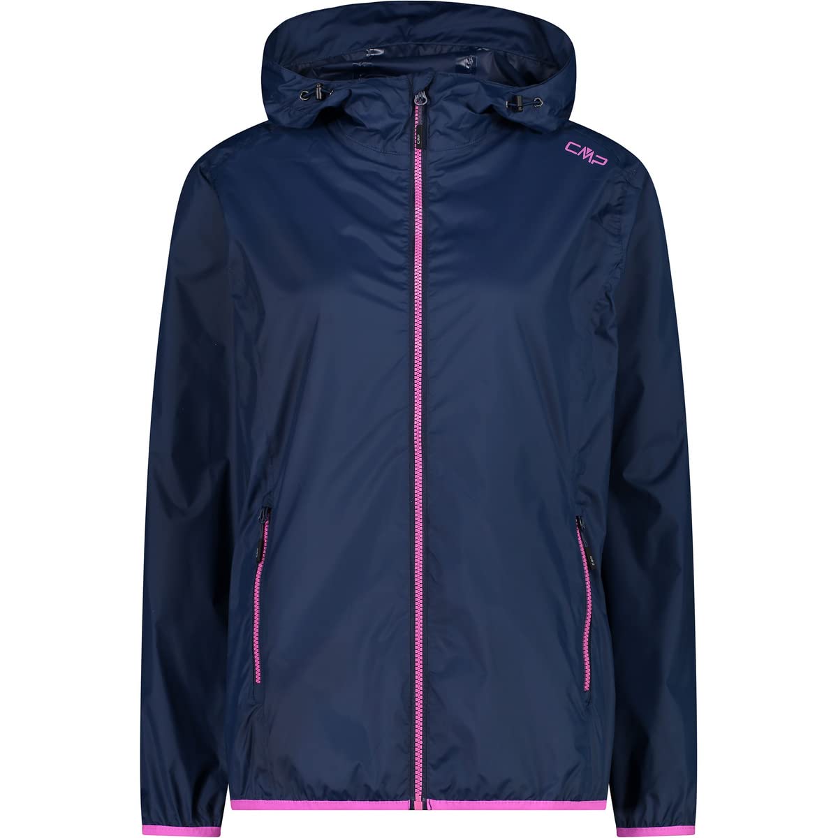 Cmp Mujer Bleu Chaqueta Impermeable Con Capucha Para