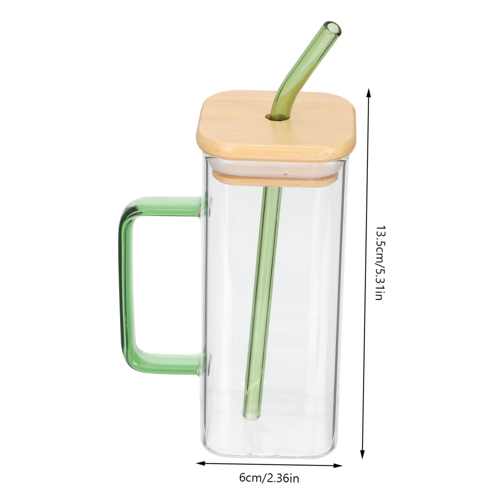 OFFSCH Functional Drink Cup Glass Water Cup Handle Safe for Beer Water Juice Milk Soda