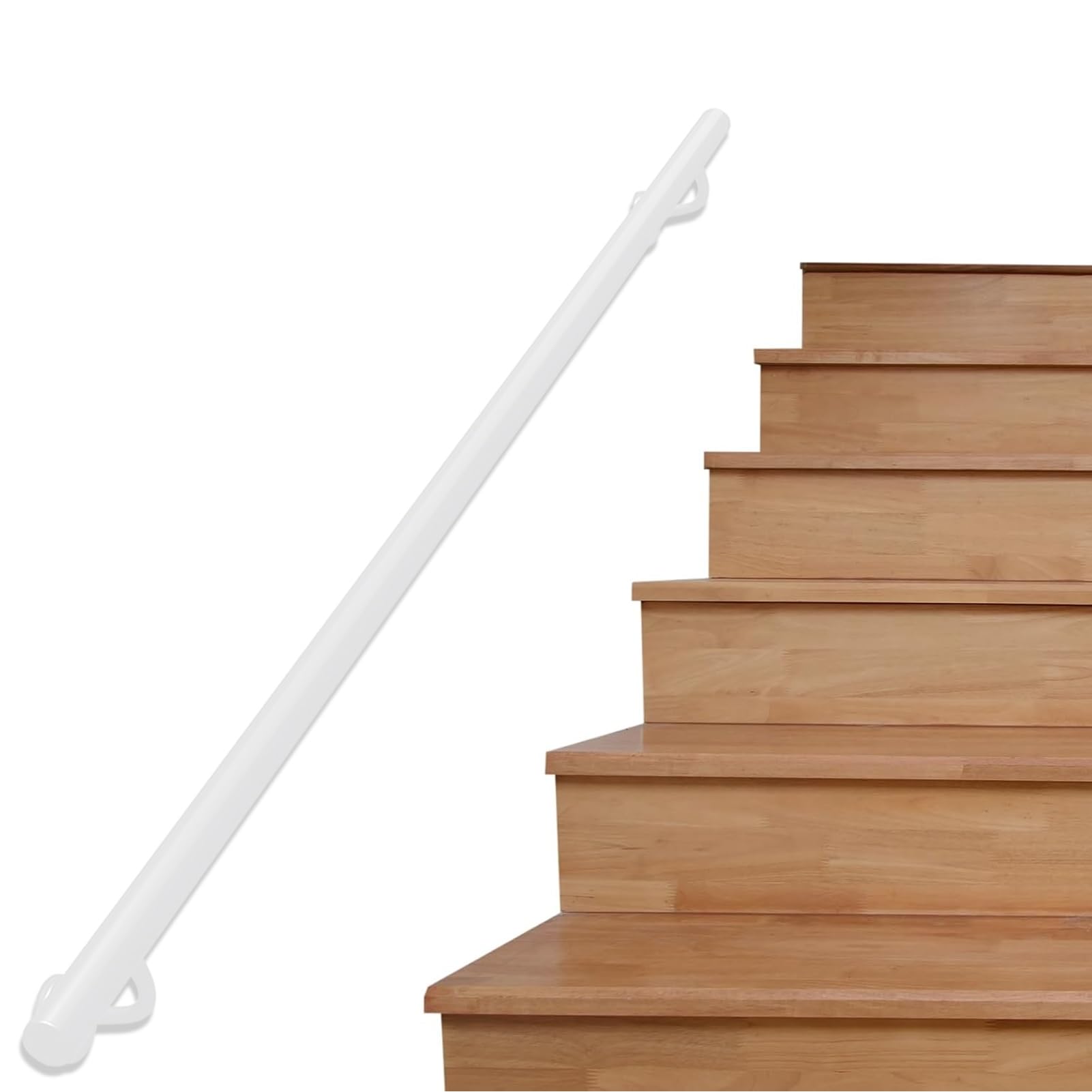 Main courante escalier robuste et supports de sécurité muraux
