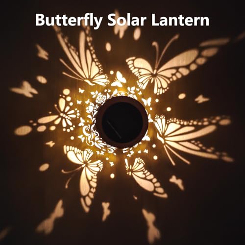 Birthday Gifts for Women, Butterfly Solar Garden Ornaments Outdoor, Waterproof Garden Decorations Solar Lanterns, Ideal Mothers Day & Christmas Gifts for Her, Mum, Grandma, Lovely Birthday Presents - Image 9