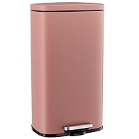 Vista 28 de Arlopu 8 Gallon Step Trash Can, Stainless Steel Garbage Bin, Soft-Close Rubbish Bin with Removable Plastic Inner Bucket, Fingerprint-Proof, Lid Grey