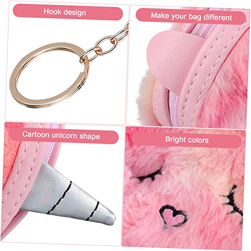 2pcs Unicorn Coin Purses Animal Pouches Zipper Keychain Pouches for School Travel2