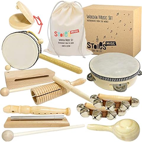 Stoie's International Wooden Musical Instruments for Toddlers, Percussion Instruments, Baby Instruments, Baby Musical Instruments, Baby Musical Instrument, Kids Musical Instruments Baby Tambourine Cover