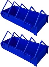 G P S™ Dual Mounting Options Bird Feeder Tray for Pigeon, Chicken, 23.5 cm Blue with Blue Guards, 1L Capacity (Pack of 2)