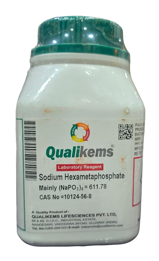 QUALIKEMS Sodium Hexametaphosphate 500GM CAS NO=10124-56-8 (Lab use only)-image-14