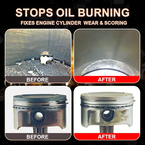 LubeTrek® GT Metal Anti-Friction Conditioner & Restorer - Engine Treatment & Oil Additive for High-Mileage Cars - Reduces Friction, Stops Oil Burning, Fixes Cylinder Wear & Restores Performance