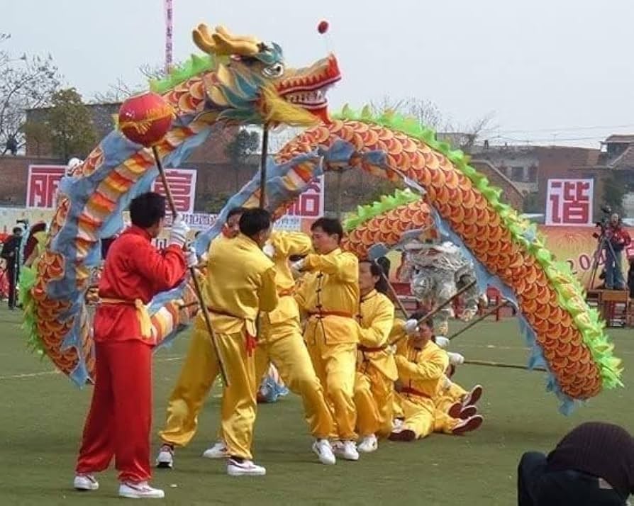 Chinese Traditional Dragon and Lion Dance 10m/32.8ft Silk