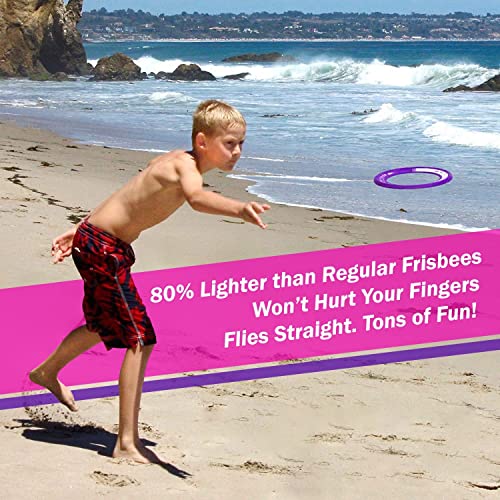 Activ Life Frisbee Ring For Kids (2 Pack, Pink & Purple), Flying Ring Frisbees With Whole In Center, Outdoor Toys & Easter Basket Stuffer Gift For Kids #TOP2