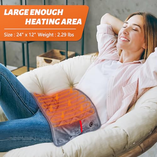 Cordless Weighted Heating Pad with Battery for Women and Men