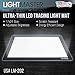 US Art Supply Lightmaster 32.5" Extra Large(A2) 17"x24" LED Lightbox Board Ultra-Thin 3/8" Light Box Pad and 110V AC Power Adapter Dimmable LED with Measuring Overlay Grid & Circle Template/Protractor